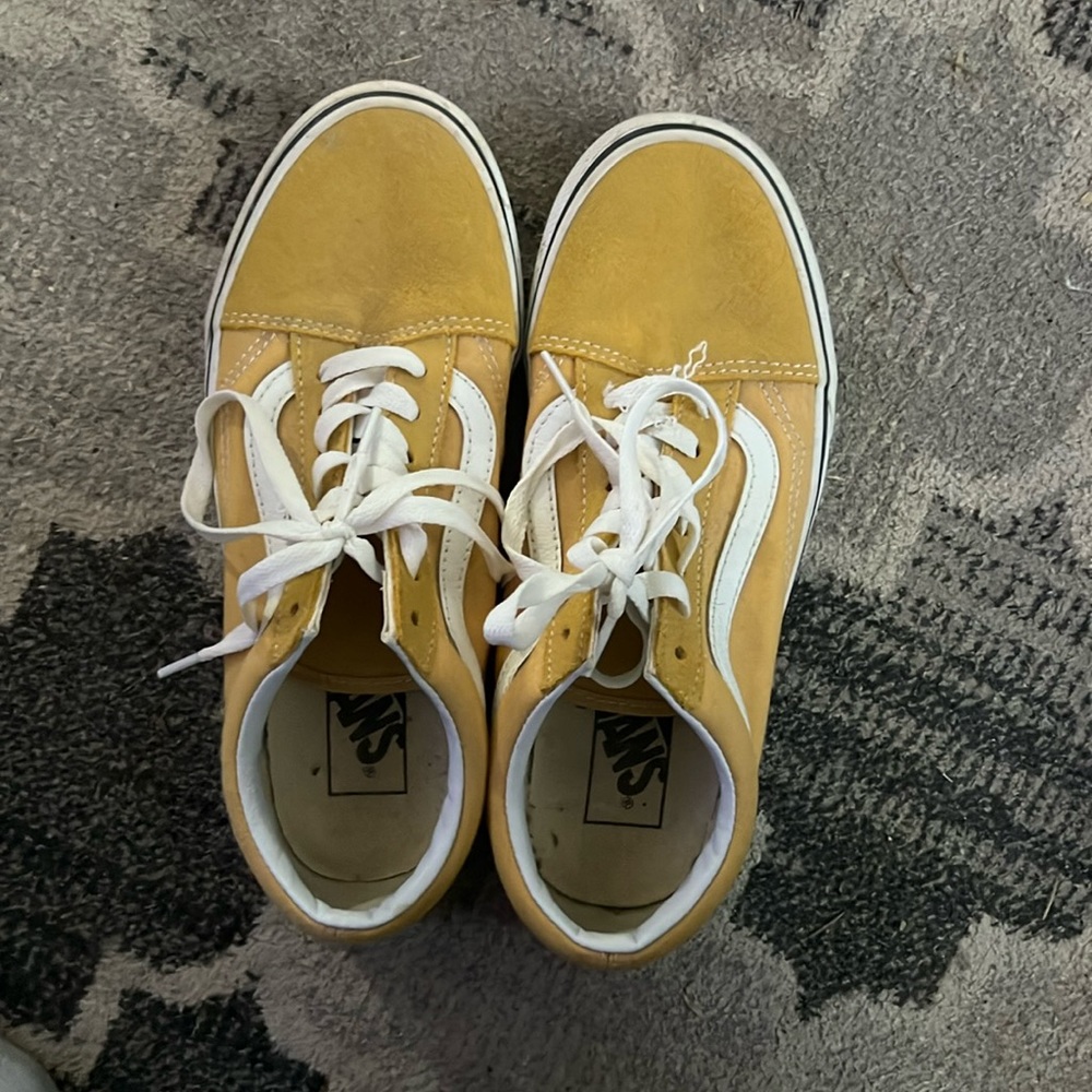 Mustard Yellow laced Vans